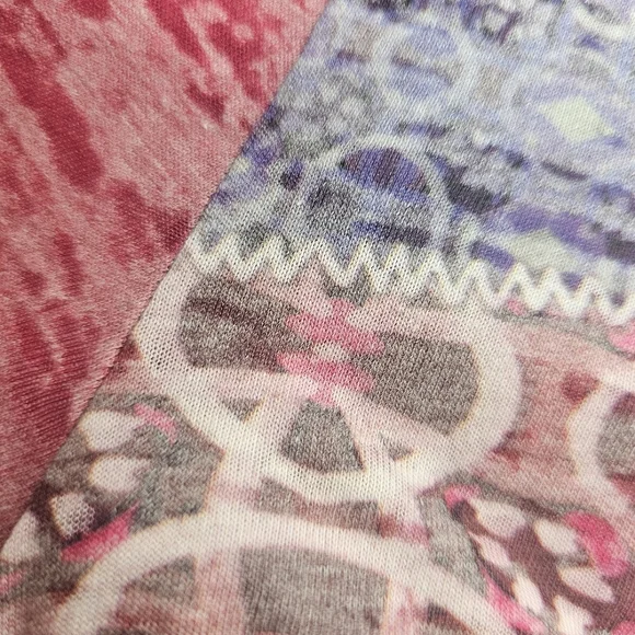 PrAna Lottie Lightweight Pink & Purple Jersey Knit Burnout Tee Size S - Picture 9 of 9